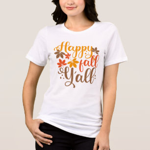 Y'allへの秋の幸せ トライブレンドTシャツ