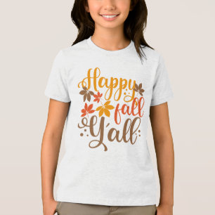 Y'allへの秋の幸せ トライブレンドTシャツ