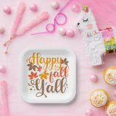 Y'allへの秋の幸せ ペーパープレート (パーティー)