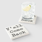 Y'allバック来コースター ストーンコースター (横)