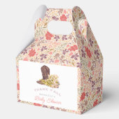 Y'all感謝してい Cowboy Boot & Bouquetベビーシャワー フェイバーボックス (正面)