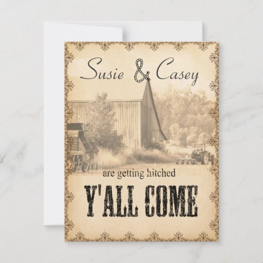 Y'all来結婚式招待状ID651 招待状 (正面)