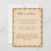 Y'all来結婚式招待状ID651 招待状 (裏面)