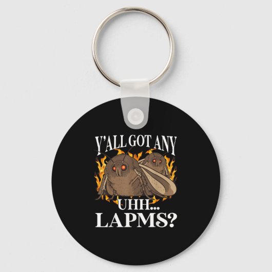 Yall 得 Any Lamps_蛾ミーム呪わおもしろい風変わりいM キーホルダー (正面)