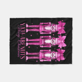 Y'all Are Nuts Nutcracker Christmas Funny Xmas フリースブランケット (正面(横))