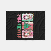 Y'all Are Nuts Nutcracker Merry Christmas Funny Xm フリースブランケット (正面(横))