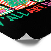 Y'all Are Nuts Nutcracker Merry Christmas Funny Xm ポスター (角)