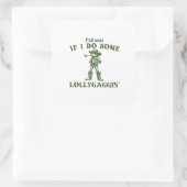 Y'all mind私はロリもしガングレトロボホフロッグをする スクエアシール (バッグ)