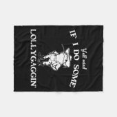 Y'all Mind If I Do Some Lollygaggin', Funny Frog フリースブランケット (正面(横))