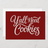 Y'all Need Cookies おもしろい Dealerベーキングベイクベイカー シーズンカード (正面/裏面)