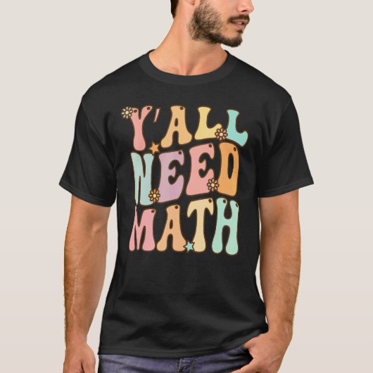 Y'all Need Math Mathヴィンテージパステルカラー Tシャツ (正面)