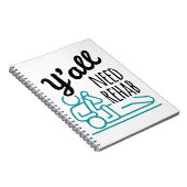 Y'all Need Rehab Funny Physical Therapy Therapist ノートブック (右側)