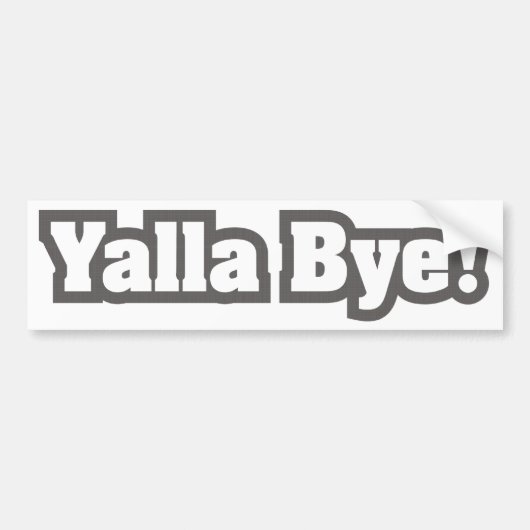 YallaのBYE バンパーステッカー (正面)