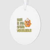 Yam Is My Spirit Vegetable Funny Playful Mood オーナメント (正面)