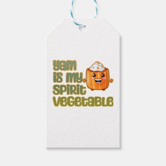 Yam Is My Spirit Vegetable Funny Playful Mood ギフトタグ (正面)