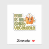 Yam Is My Spirit Vegetable Funny Playful Mood シール (シート)