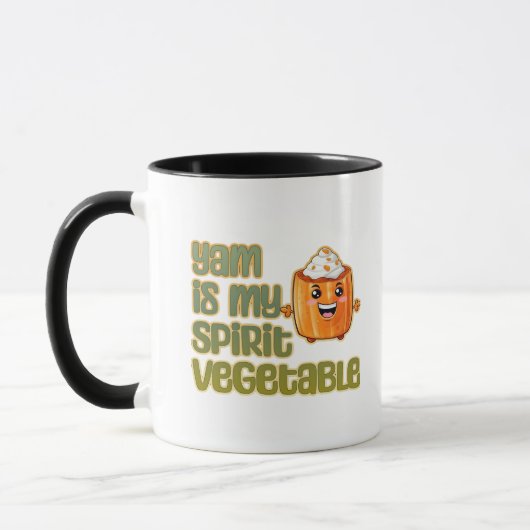 Yam Is My Spirit Vegetable Funny Playful Mood マグカップ (左)