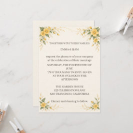 Yamabuki Wedding Invitation 招待状