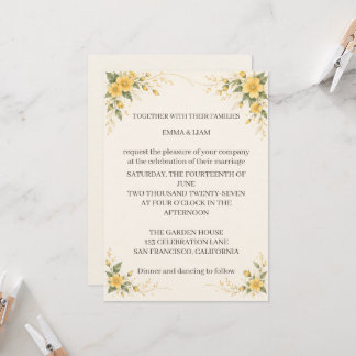 Yamabuki Wedding Invitation 招待状