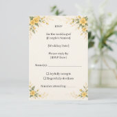 Yamabuki Wedding RSVP Card (スタンド正面)