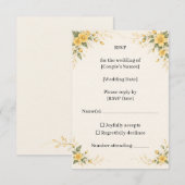 Yamabuki Wedding RSVP Card (正面/裏面)