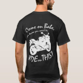 Yamaha R1の乗車この黒 Tシャツ (裏面)