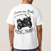 Yamaha R1の乗車これ Tシャツ (裏面)