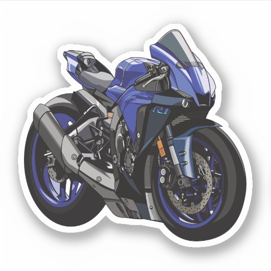 Yamaha R1 cute style シール (正面)