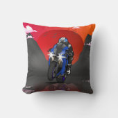 Yamaha R1 in the sunset クッション (正面)