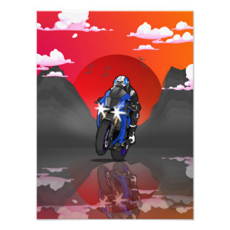 Yamaha R1 in the sunset フォトプリント
