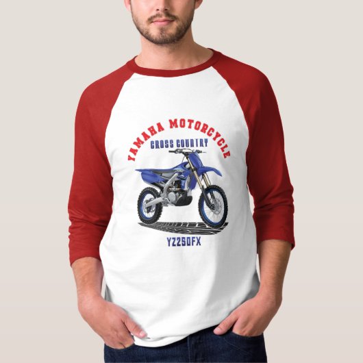 YAMAHA YZ250FXカスタムデザイナTシャツ Tシャツ (正面)