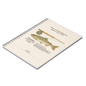 Yamame Mountain Stream Fishing Log Photo Notebook ノートブック (左側)