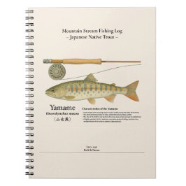 Yamame Mountain Stream Fishing Log Photo Notebook ノートブック