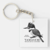 YAMASEMI Crested Kingfisher キーホルダー (正面)