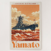 Yamato Japanese Battleship Vintage Maritime Poster ジグソーパズル (縦)