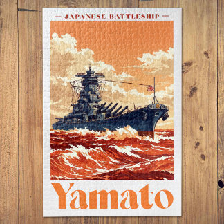 Yamato Japanese Battleship Vintage Maritime Poster ジグソーパズル