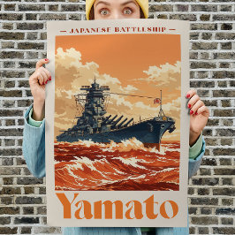 Yamato Japanese Battleship Vintage Maritime Poster ポスター