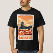 Yamato Japanese Battleship Vintage Maritime Poster Tシャツ (正面)