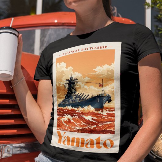 Yamato Japanese Battleship Vintage Maritime Poster Tシャツ
