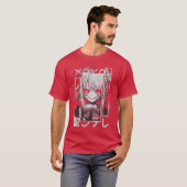 Yandere Anime Menhera Girl Kawaii Japanese Horror Tシャツ (正面フル)