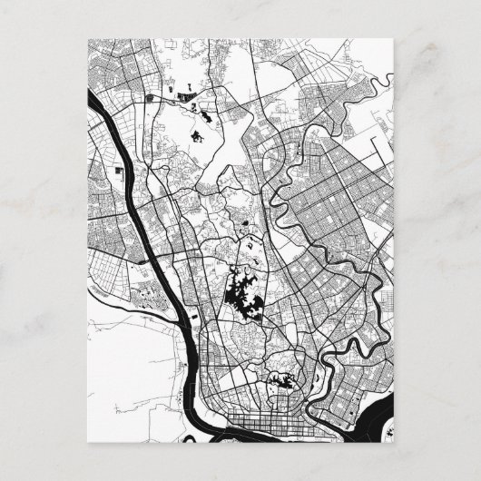 Yangon Myanmar Map ポストカード (正面)