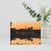 Yangon, Myanmar Travel Postcard ポストカード (スタンド正面)
