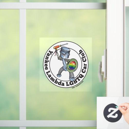 Yankee Lambda Car Club Piston Guy Window Cling ウィンドウサイン (ホーム)