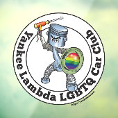 Yankee Lambda Car Club Piston Guy Window Cling ウィンドウサイン (シート3)