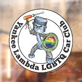 Yankee Lambda Car Club Piston Guy Window Cling ウィンドウサイン (シート2)