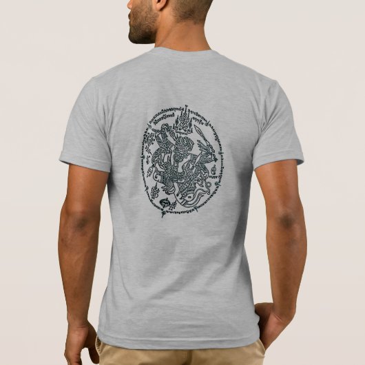 YANT仏のアジア芸術のデザイン Tシャツ (裏面)