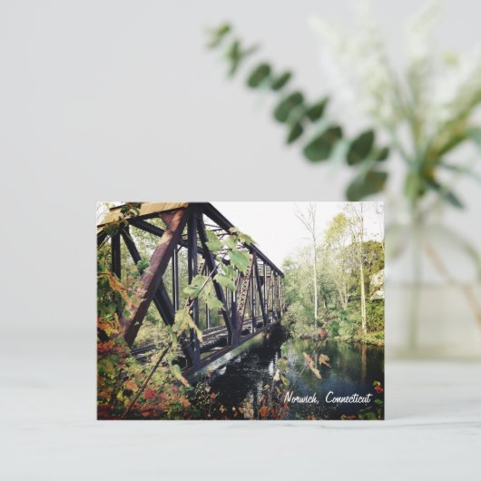 Yanticの橋はノーリッジ、コネチカット落ちます ポストカード (スタンド正面)