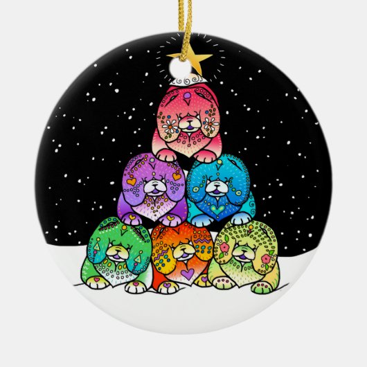 YAPPY CHOWLIDAYSの食事の磁器のオーナメント セラミックオーナメント (正面)