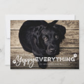 Yappy Everything犬の恋人かわいいフォトペット シーズンカード (正面)