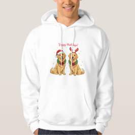 Yappy Holidays Golden Retriever Hoodie Golden Xmas パーカ